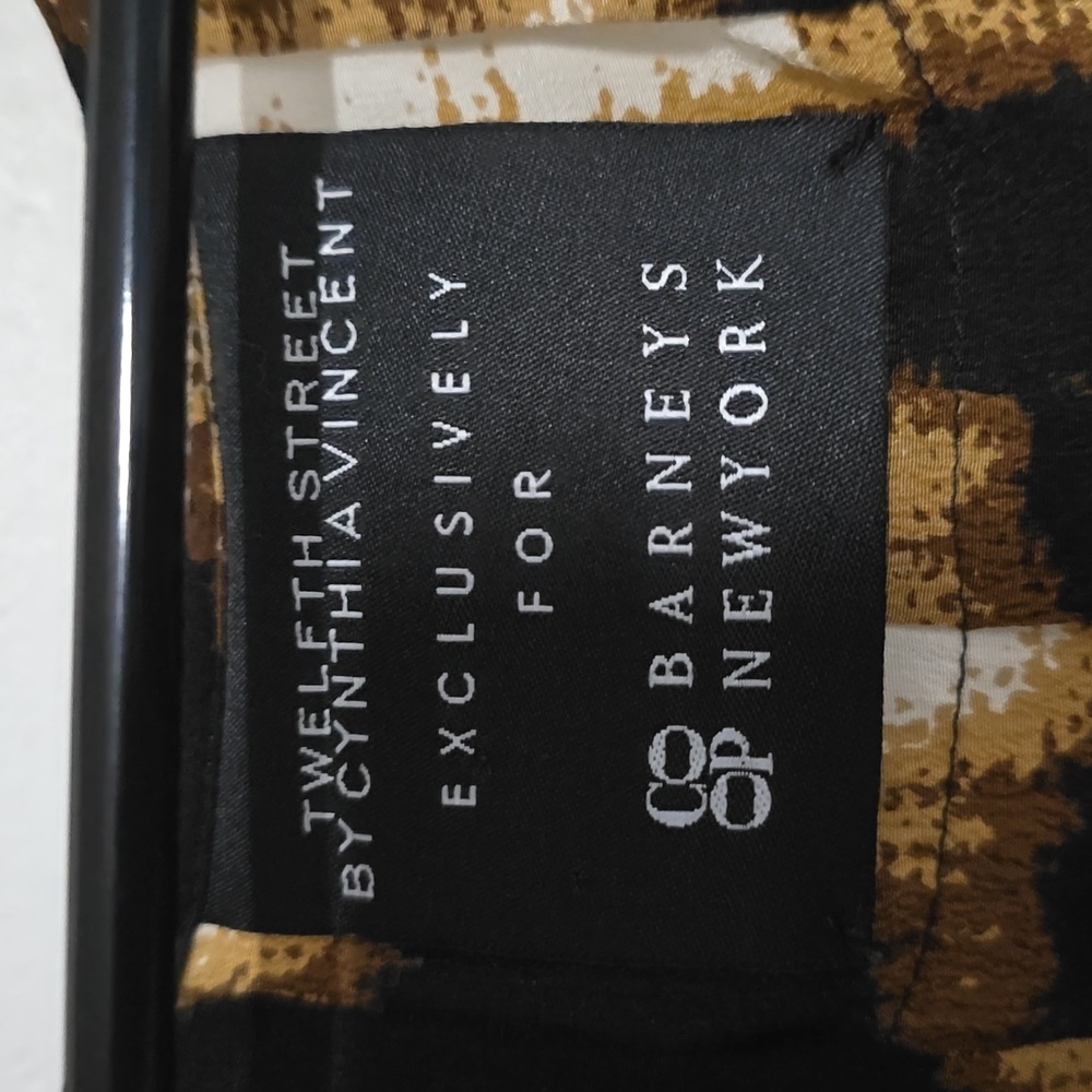 100%Silk Barneys New York Twelfth Street by Cynthia Vincent Cheetah Print Dress - Picture 4 of 8